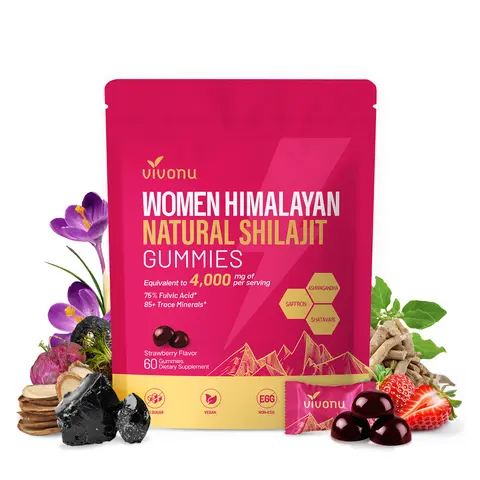 【LAST-CHANCE】VivoNu 4000MG Pure Himalayan Shilajit + 200MG MACA Gummies 60 Gummies | 2 Gummies Per Day | 30-Day Supply