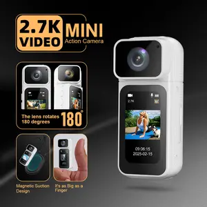 CWEPADY-S80-Vlogging Camera,Thumb Camera-2.7K Recording Action Camera, 180° Rotatable Lens, Magnetic Portability, Great for Fishing, Cycling, Outdoor Sports,thumb action camcorder