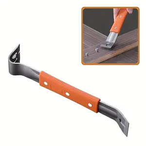 Upgraded multifunctional stainless steel pry bar, durable nail puller and woodworking scraper, non-electric hand tool suitable for door, window, and cabinet installation, Installation Aid