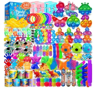 Party Favors for Kids 8-12 4-8, 240 Pack Fidget Toys for Adults, Christmas Stocking Stuffers Goodie Bags School Classroom Prizes, Birthday Gifts for Teen Boys Girls, Stress Relief Sensory Toy Bulk