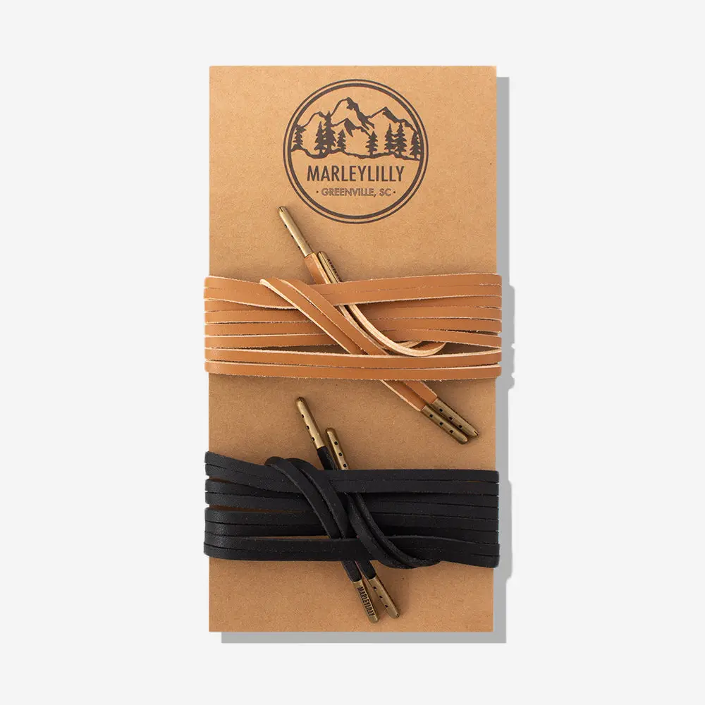Suede Shoe Lace Set | Black and Brown