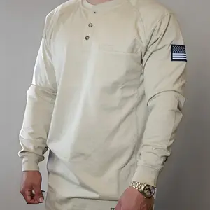 FR 3-Button Henley Shirt - Tan