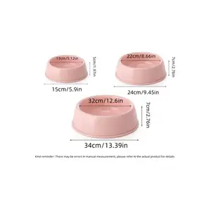 [Colorful Non-Slip Pet Feeding Dish] Colorful Round Pet Bowl for Dogs & Cats - Durable Plastic, Non-Slip Feeding Dish for Food and Water