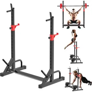 Adjustable Squat Rack, Barbell Rack, Bench Press 550 LBS Max Load Multi-Function  Gym Weight Lifting Dumbbell Racks Stands -  for Beginners and Professional Use
