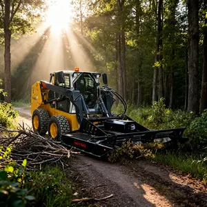 LANDY Skid Steer 65" Hydraulic Brush Cutter Heavy Duty Brush Hog Land Clearing Attachment