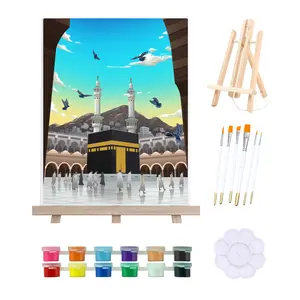 Ka'abah (Masjid Al-Haram) Paint by Numbers Kit | Islamic paint by numbers | Islamic Painting | Islamic diy art |