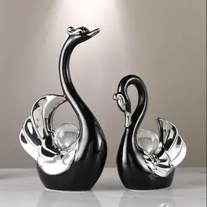 Swan Design Candle Holder, Creative Modern Desktop Ornament, Decorative Ornament for Home Living Room Bedroom Dining Room