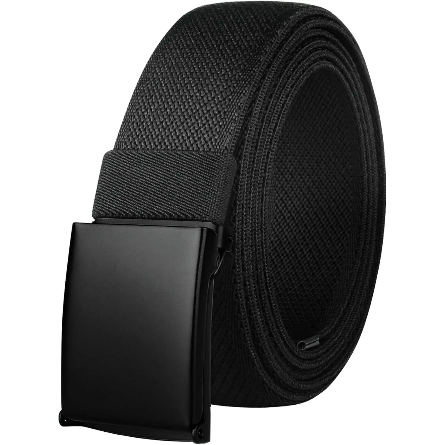 Mens Belts Plus Size 39'' to 75'' Stretch Elastic Web Cloth Belt Black