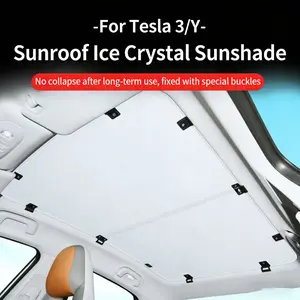 2017-2026 Tesla Model 3/Y Glass Roof Sunshade | 2026 Upgraded Zero Sag, Ultra Heat Insulation, UV Block, Anti-Glare Panoramic Sunroof Cover