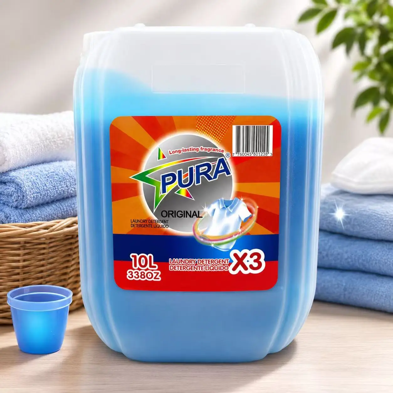 Extra Large 10L PURA Bulk Laundry Detergent Long Lasting Fragrance Large Volume Laundry Liquid Perfect For Big Family Daily Washing Household Supply