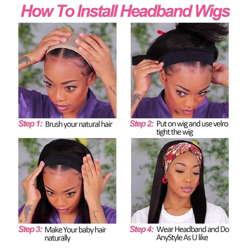 Bling Hair Full Machine Made Kinky Curly Headband Wigs Human Hair Wig Glueless Headband Deep Wave Wig For Black Women 180 Density