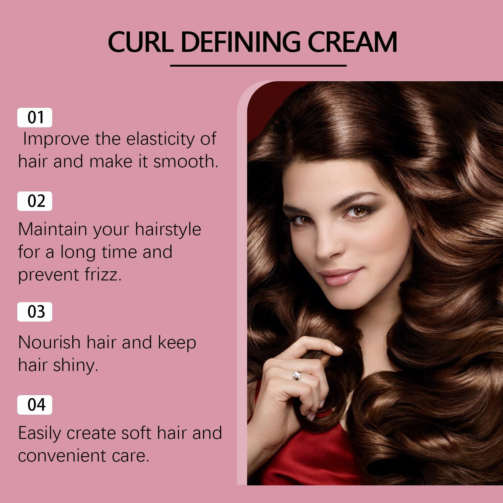 Hoegoa Curl Defining Cream - 114g/4oz, Moisturizing Natural Shine, Controls Frizz, Hydrates and Defines, Haircare Gel