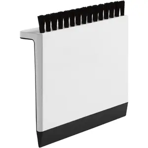 Kitchen Sink Squeegee and Countertop Brush, Multi-Purpose, Cleans Wet and Dry Spills, Dishwasher Safe, White