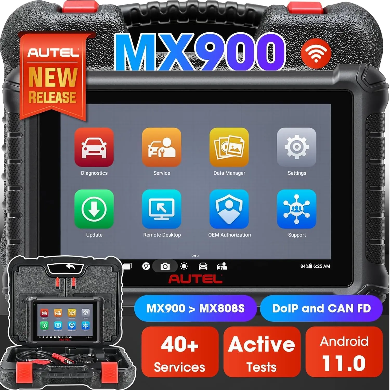 Autel MaxiCheck MX900 OBD2 Scanner Car Diagnostic Scan Tool 40+ Service,  All System Diagnosis, FCA Autoauth & SGW for All Cars,father'sdaygifts