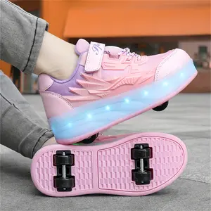 Stylish And Cool Low-top Roller Skate Shoes For Girls With LED Lights, Lightweight And Breathable Anti-slip Roller Shoes, Suitable For Indoor, Outdoor, All Seasons