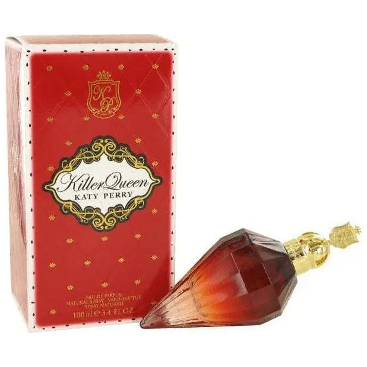 Katy Perry Killer Queen Eau de Parfum (EDP) - 3.4 fl oz Women's Edgy Signature Scent Fragrances with Cashmere Mix, Patchouli, Bergamot, Dark Plum, Rainbow Plumeria, Wild Berry - Sweet, Punchy - New in Box, Gift Idea