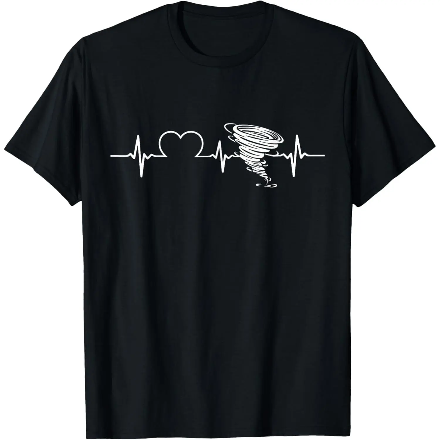 100%cotton Storm Chaser Hurricane Meteorology Tornado Heartbeat Pulse T-Shirt