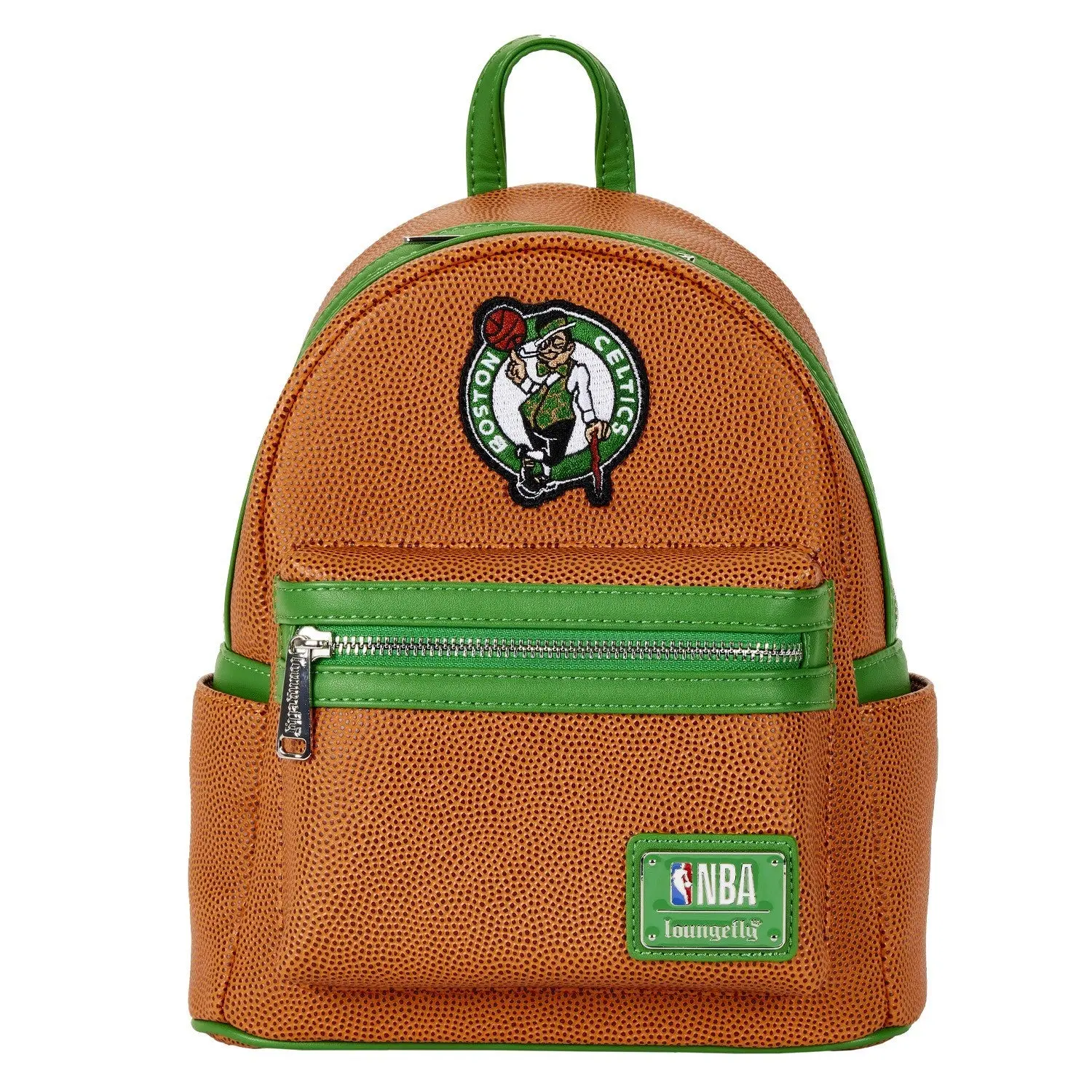 Loungefly NBA Boston Celtics Basketball Mini Backpack, Casual Daypack for Functional Luggage & Daily Use, One Size