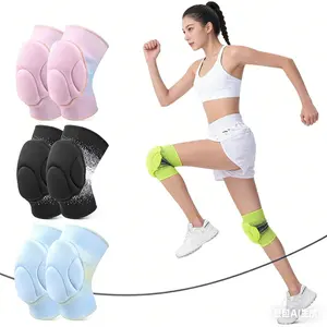 1Pair Knee Pads for Men Women, Collision Avoidance Knee Protector Sleeve, Kneepads with Thick Sponge Padding for Volleyball Basketball Wrestling Gardening House Cleaning Construction Works