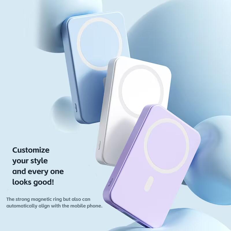 VAISEKE Wireless Power Bank, 10000mAh Magnetic Portable Charger 22.5W PD Fast Charging with Type-C Cable,  Battery Pack QC3.0 LED Display Compatible with iPhone 17/16/15/14/13/12 Pro/Mini/Pro Max