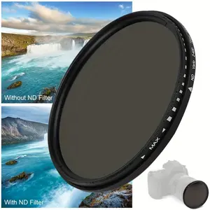 Eonix Variable ND2-400 Lens Filter - Optical Glass, 8 F/Stop Adjustments, No Color Cast - Ideal for Waterfall & Landscape Photography, Light Control, Smooth Graduation - Durable for Outdoor Use