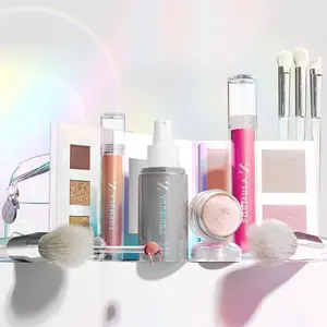 Formula Z Ultimate Transformation Set - Complete Makeup Kit with Glaze Jelly Highlighter, Lip & Cheek Tint, Lip Gloss, Setting Mist, 5-Piece Brush Set, and Makeup Bag