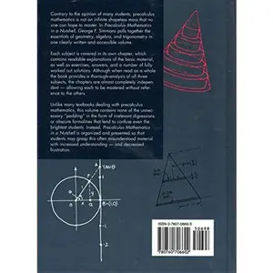 USED-Precalculus mathematics in a nutshell: Geometry, algebra, trigonometry by George F. Simmons (Hardcover)