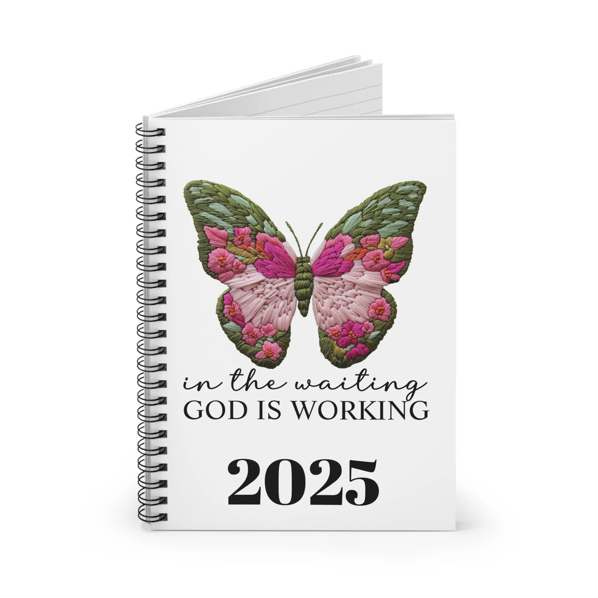 God is Working Spiral Notebook – Inspire, Reflect, Journal, God is Working, Inspirational Gift, 2025 Planner, Eco-Friendly