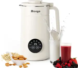 Mooye 8 in 1 Automatic Intelligent Nut Milk Maker Machine, 35oz Multimode Juicer Blender Soy Milk Maker with 10 Blades, Plant-Based, Oat, Almond, Dairy Free Beverages with 12h Timer, Heating, Auto-clean, Keep Warm 2h