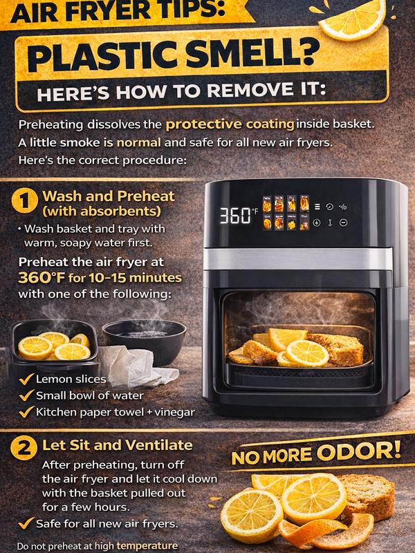 [10-in-1 Air Fryer] 10-in-1 Digital LED Touch Screen Air Fryer, 7.5QT stainless steel material Oilless Cooker with 10 Preset Cookings, Dishwasher-Safe Basket & 20pcs Air Fryer Paper Liners