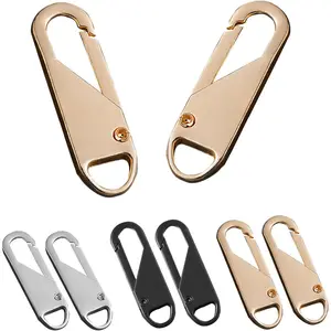 Zipper Pull, 5 PCS Replacement Metal Zipper Handle Mend Fixer Tab for Luggage, Suitcases, Backpacks, Jackets, Purses, Handbags