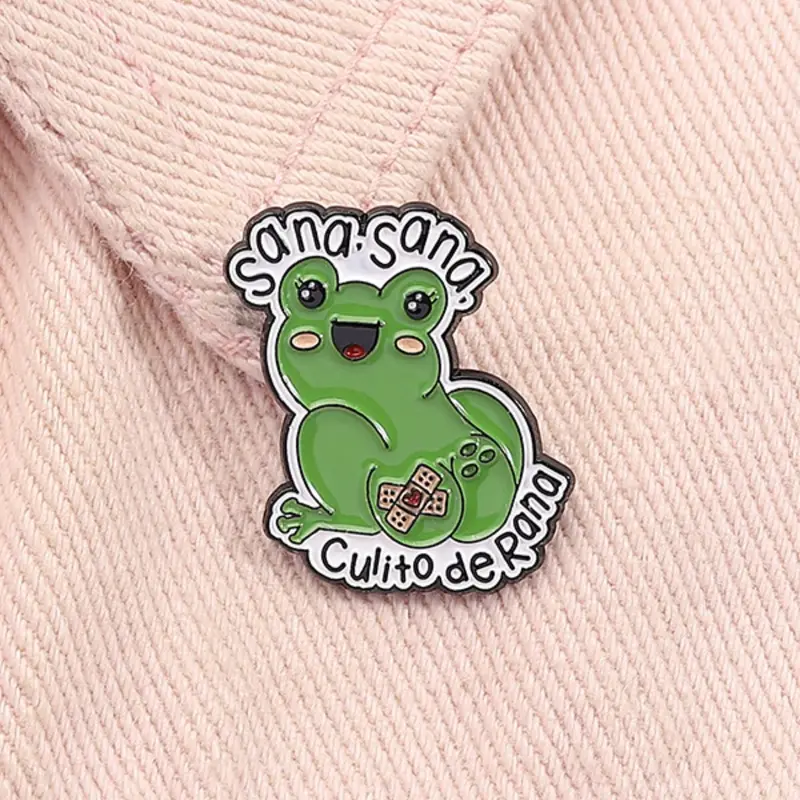 Cute Frog Design Brooch, Durable Metal Pins, Fashion Alloy Badge for Backpack & Clothes & Hat Decor, Trendy All-match & Exquisite Brooch for Birthday Gift, Fashion Accessory