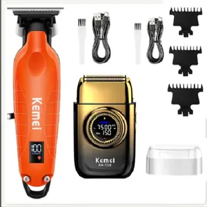 Kemei Rechargeable Electric Hair Clipper, Professional Barber Trimmer, Wireless Cutting Machine Kit Km-2293, Km-1102, Cordless Barber Trimmer, Barber Clippers