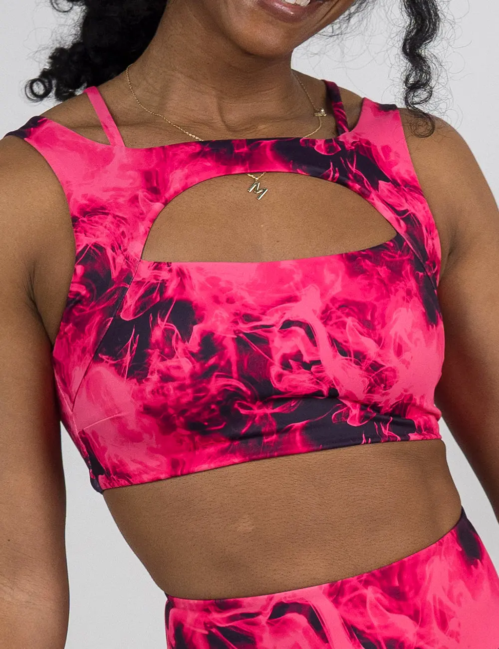 CVG Vista Bra Pink Smoke Show Fit Black Print Womenswear, Bra Top, Workout Bras