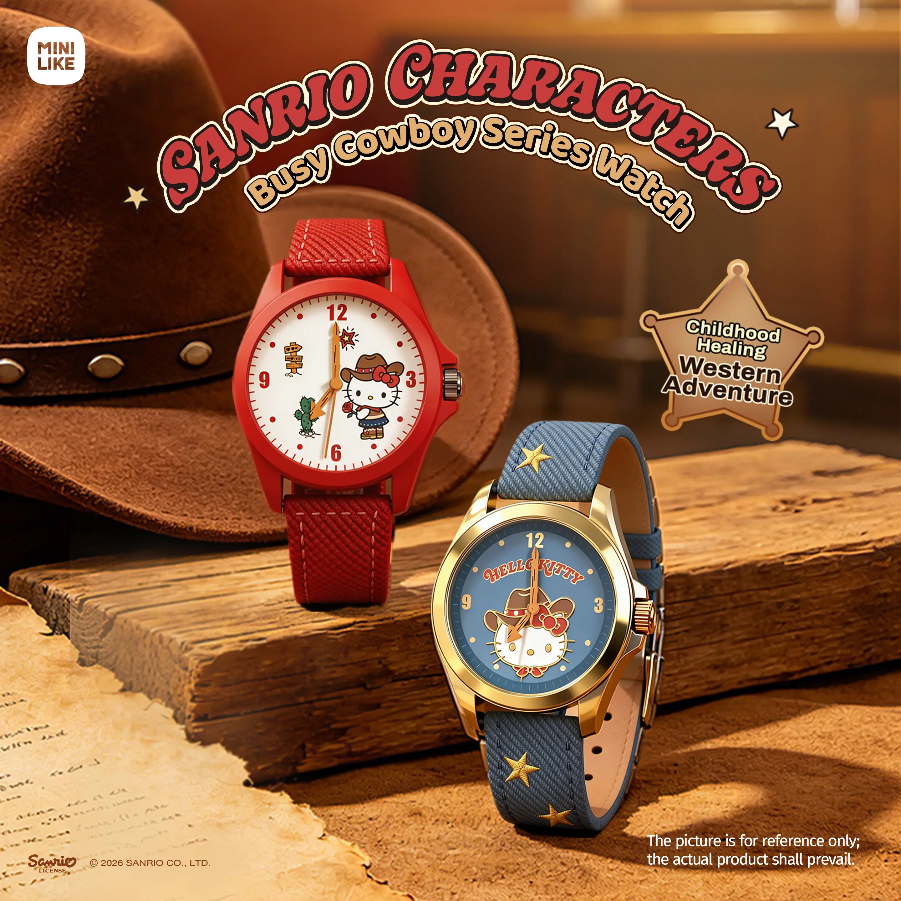 Sanrio characters X MINILIKE blindbox Busy Cowboy Series Watch