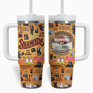 Shameless 40oz 20oz Tumbler with Handle, Movie Tumbler, TV Series Inspired Travel Cup, Fan Gift Drinkware