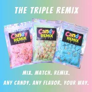 Candy Remix The Triple Remix Viral TikTok Candy Bundle Mix and Match Sour Sweet Choose Your Flavors 3 x 4oz Bags of Pure Chaos - Snack, Bonbon