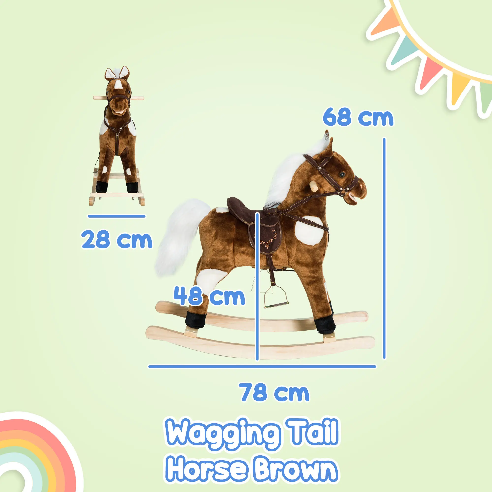 Wagging Tail Horse Brown