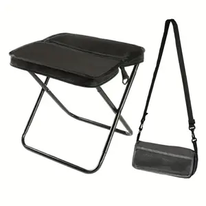 1 Portable Folding Chair, Collapsible Folding Chair with Backpack - Lightweight Alloy Frame, Compact Foldable Design Suitable for Camping, Fishing, Picnics - Includes Mesh Storage Bag, Durable Outdoor Seat for Adults and Teens