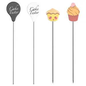 Stainless Steel Cake Tester for Baking Doneness, 7 Inches Length (Pack of 4)