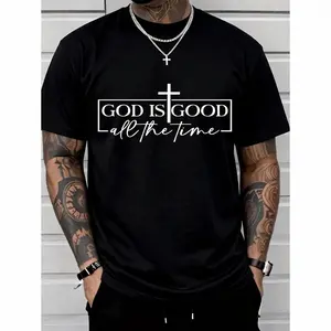 Express Your Faith – T-Shirt with 'GOD IS GOOD all the time' and Cross Graphic for Every Christian