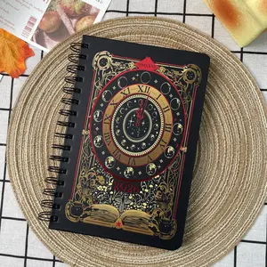2026 Dated Weekly Planner – Waiting for the Night, 7x9 Hardcover Spiral Journal, Gothic Witch Tarot-Inspired, with Stickers & Bookmarks, Portable Creative Planner Jan-Dec mochi things money savings book Manila Accordion File Organizer