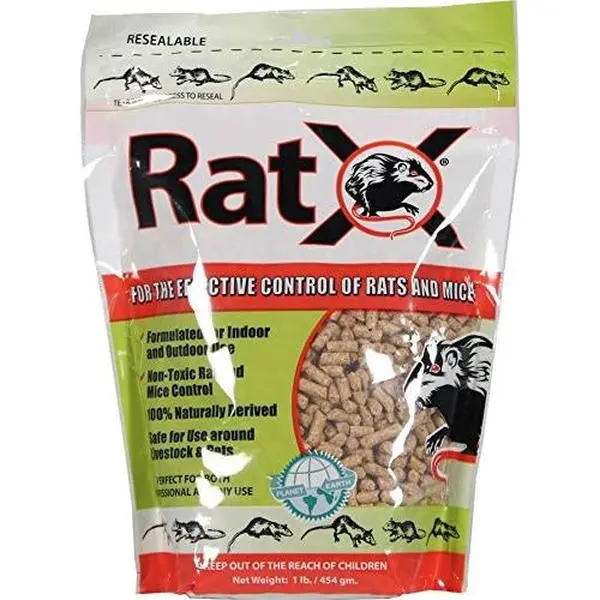 Ecoclear RatX AX00000 All-Natural Rat-Control Pellets - Biodegradable, Completely Biodegradable, No Environmental Pollution, Natural Ingredients, Non-Toxic Rat & Mouse Killer, 1 lbs