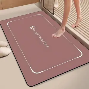 1 piece, diatom floor bathroom mat, non-slip, quick drying, easy to clean for entrances, super absorbent soft mat for home decoration and autumn decoration, Diatomite bathroom mat