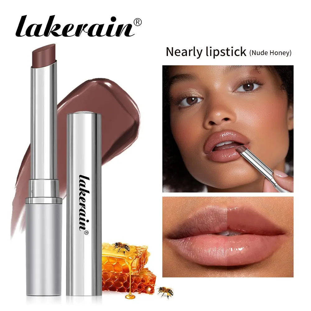 Nourishing Nude Lip Balm, Moisturizing Lip Balms, Lip Moisturizer, Moisturizing & Hydrating Lip Gloss, Naturally Enhances Lip Color, Adapts to Any Lip Tone, Dual-Effect Lip Care & Lipstick, Compact & Portable for All Skin Tones, Hydrating Glossy Balm