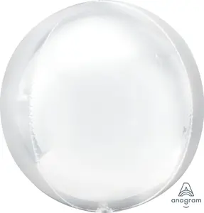 White Orbz Balloon, 16"