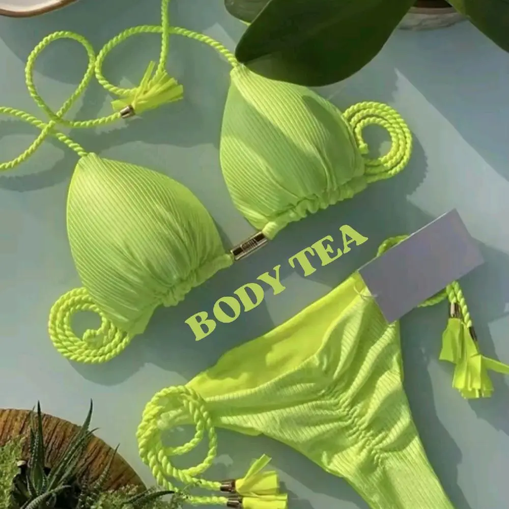 THE BODY TEA BIKINI, TRIANGLE SWIMWEAR SET FOR SUMMER AND BEACH