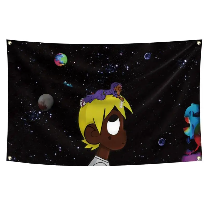 Luv vs the World  Flag Tapestry (3x5ft,Durable, Polyester) Brass Grommets For College Dorm Man Cave