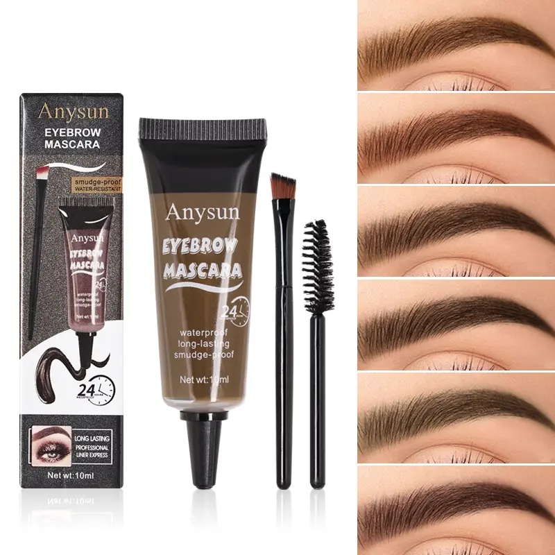 Natural Native Eyebrow Mascara Delicate Paste Silky Texture Non Clumping High Color Rendering 24H Long Lasting Waterproof Sweatproof Smudge Proof Eyebrow Tint Eyebrow Enhancer