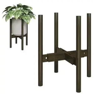 Plant Stand Indoor Bamboo Plant Holder 8 to 17 Inches( 3 PACK)
